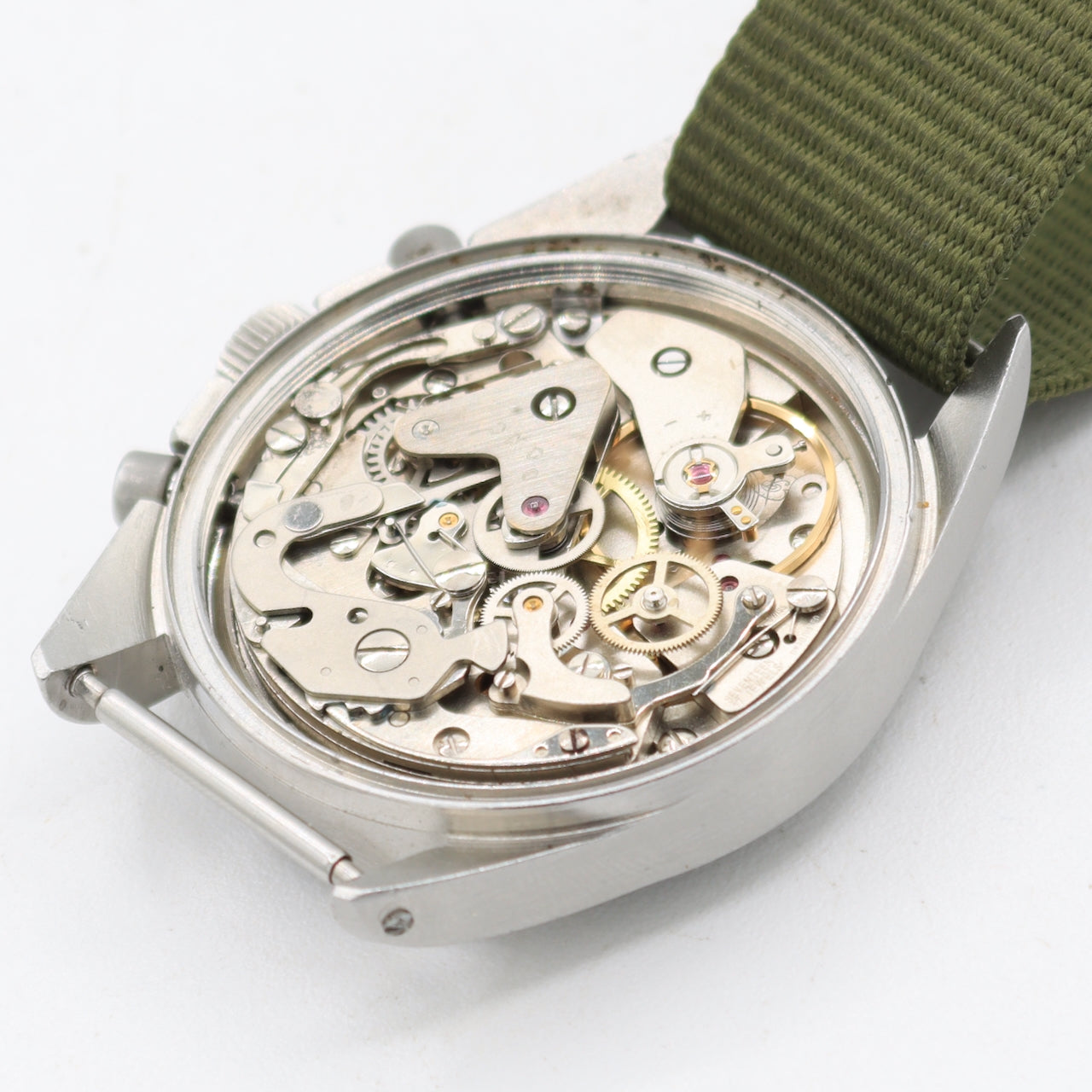 Vintage 39mm 1973 CWC Military Pilot Men's Chronograph Wristwatch Steel