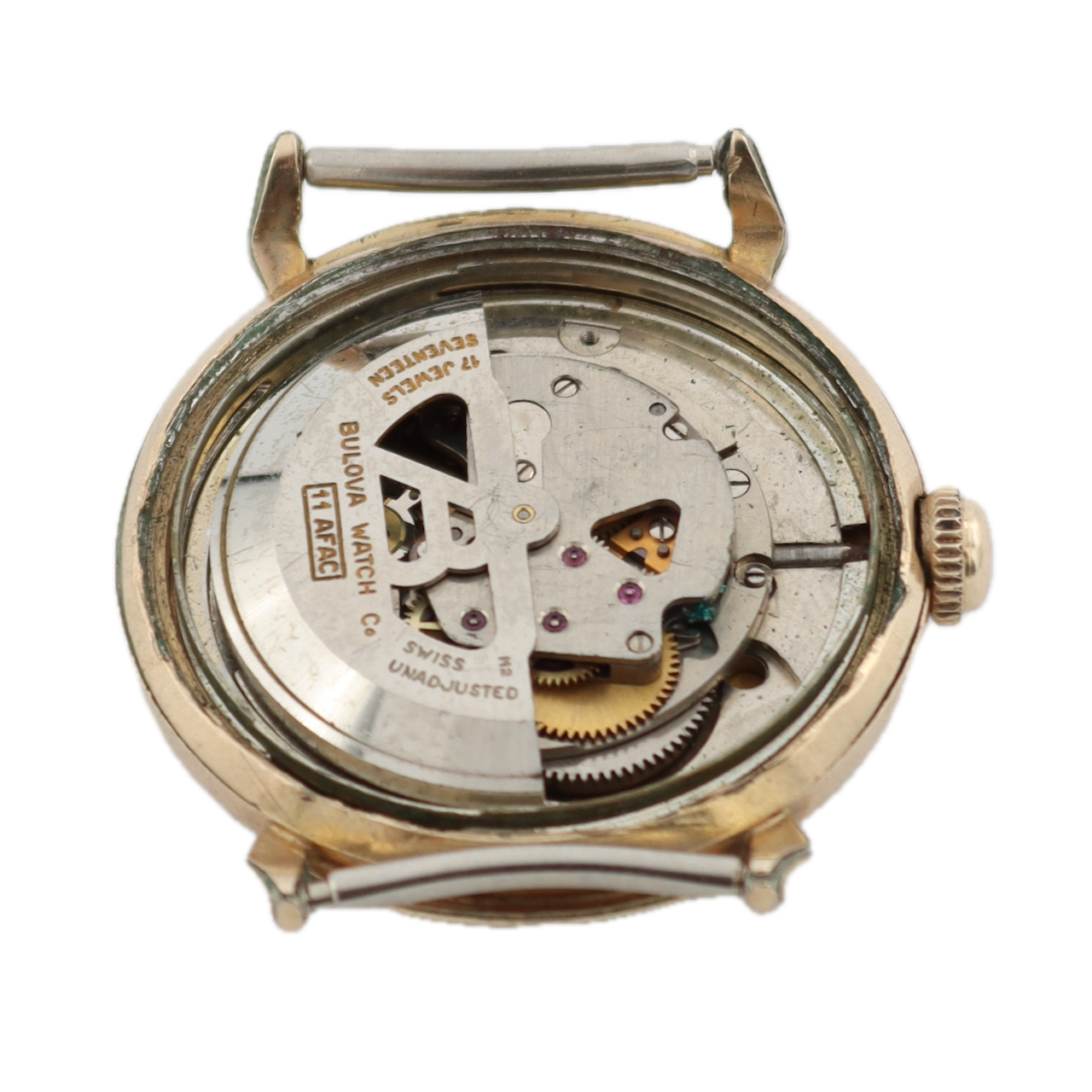 Vintage 1962 Bulova Linen Dial Men's Automatic Wristwatch 11 AFAC Swiss 10k RGP