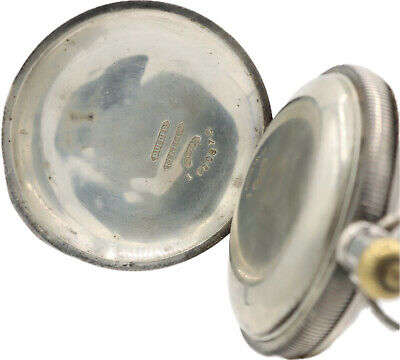 Antique 18 Size Hampden Model 3 15 Jewel Mechanical Pocket Watch Coin Silver