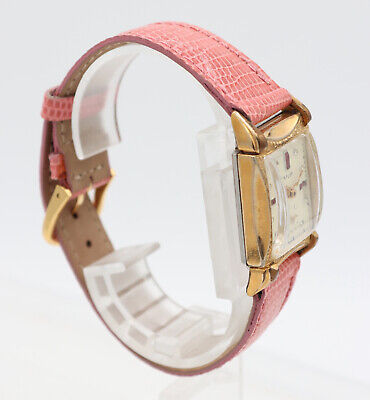 Vintage Baylor Tank Style Jeweled Dial 17 Jewel Unisex Wristwatch Swiss 10k RGP