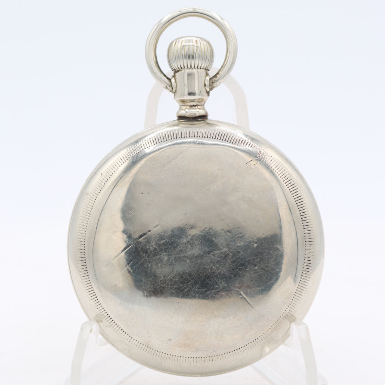 Antique 1889 Elgin Coin Edge Mechanical Pocket Watch 43 Nickel USA Running