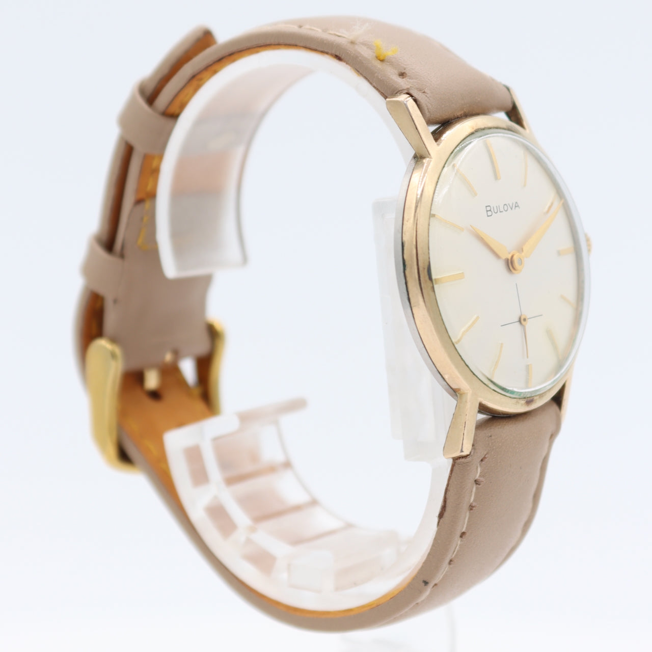 Vintage 1970 Bulova 2413 Dress Men's Mechanical Wristwatch 11BL Swiss 10kRGP