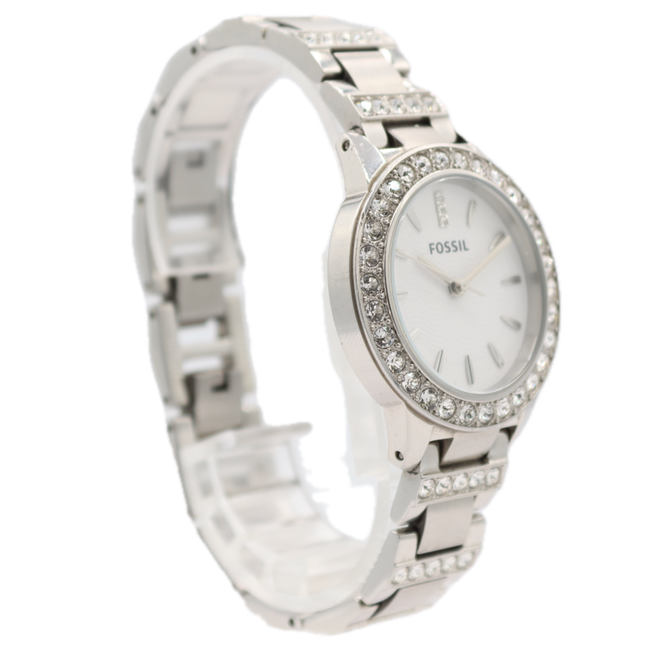34mm Fossil ES2362 Jesse Three-Hand Ladies Quartz Wristwatch Crystal Accents