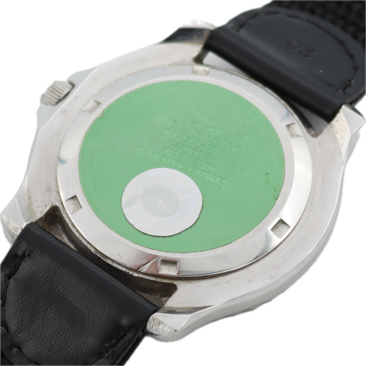 Vintage Citizen Day Date Men's Quartz Wristwatch 6100A Japan Stainless Steel