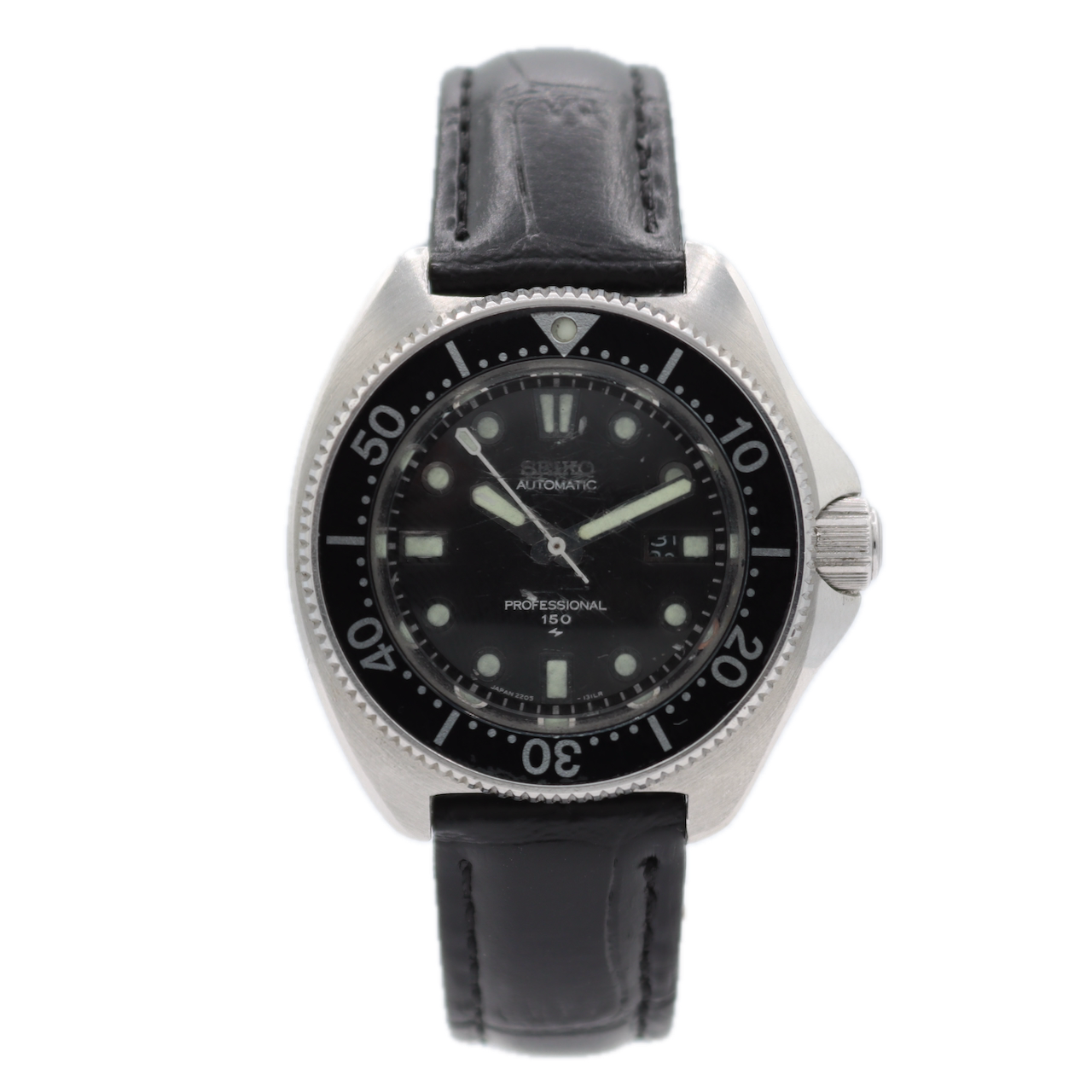 Vintage 36mm Seiko 2205-0760 Diver 17j Ladies Automatic Wristwatch Japan Steel