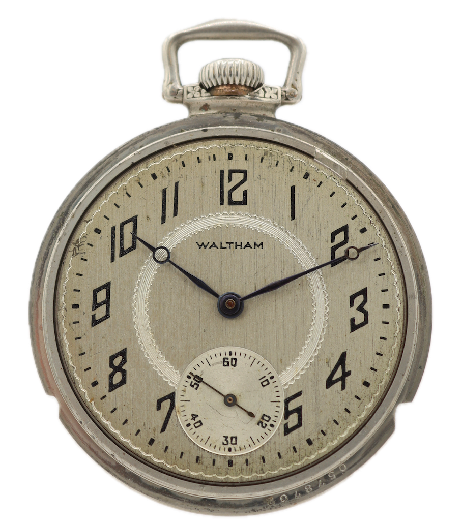 Vintage 16 Size 1926 Waltham 17 Jewel Mechanical Pocket Watch Grade 625 Nickel