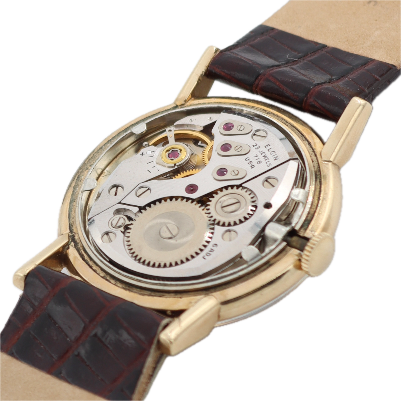 Vintage Lord Elgin 7618-YSB Continental Men's Mechanical Wristwatch 718 14k GF