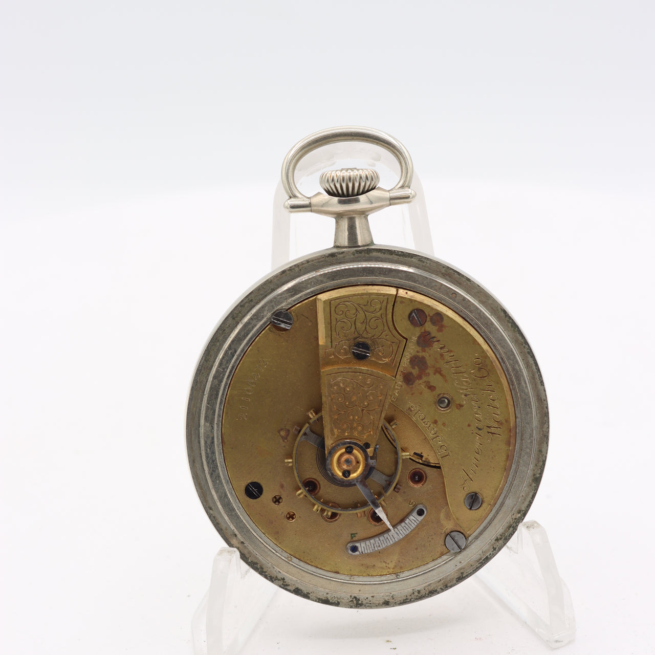 Antique 18S Waltham 15Jewel Mechanical Open Face Pocket Watch No. 81 Nickeloid
