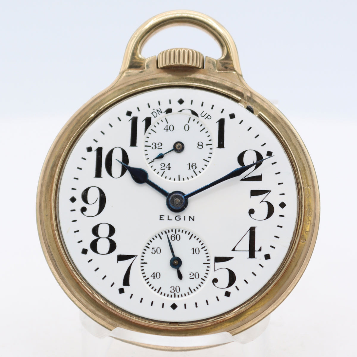 Antique 16s Elgin Veritas Up Down Wind Indicator 23j Railroad Pocket Watch 453Elgin Veritas Up Down Wind Indicator 16s 453 – photo 3