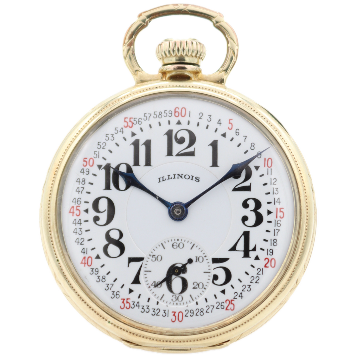 Antique 17s 1926 Illinois 23J 60HR Railroad Pocket Watch Sangamo Special GreenGFIllinois 60HR Sangamo Special