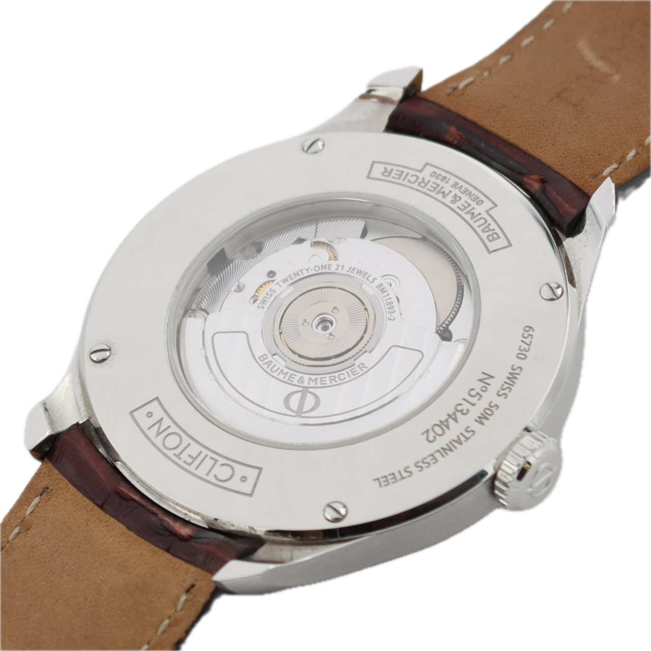 Baume & Mercier 6573 Clifton GMT Men's Wristwatch ETA 2893-2 Swiss Made