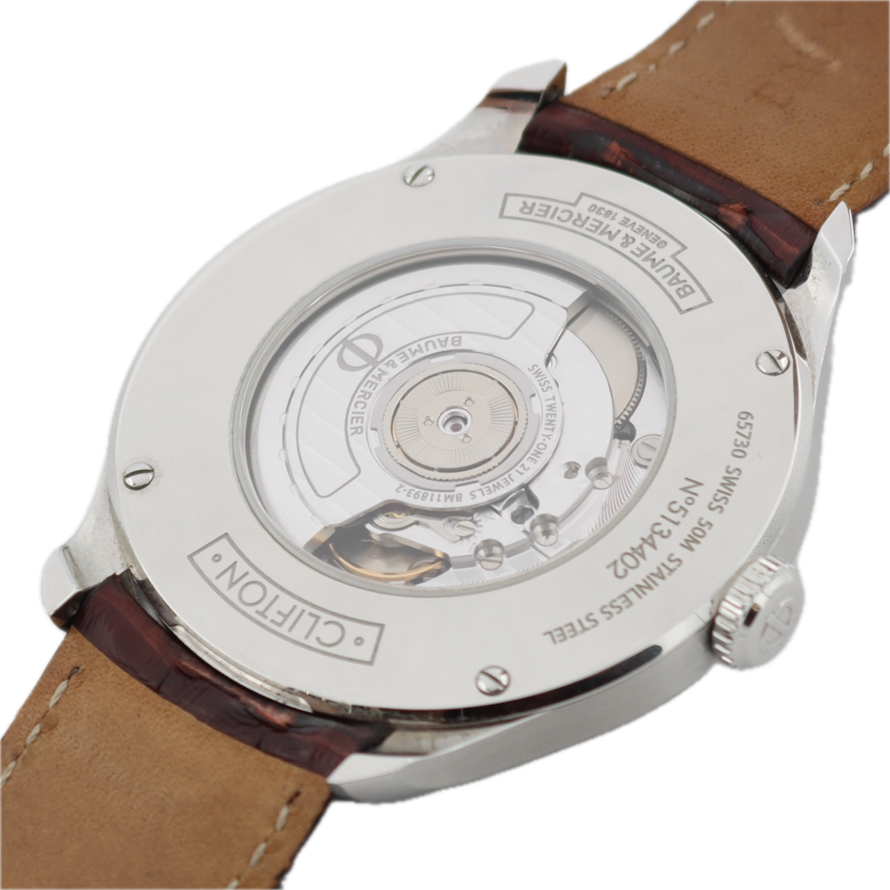 Baume & Mercier 6573 Clifton GMT Men's Wristwatch ETA 2893-2 Swiss Made