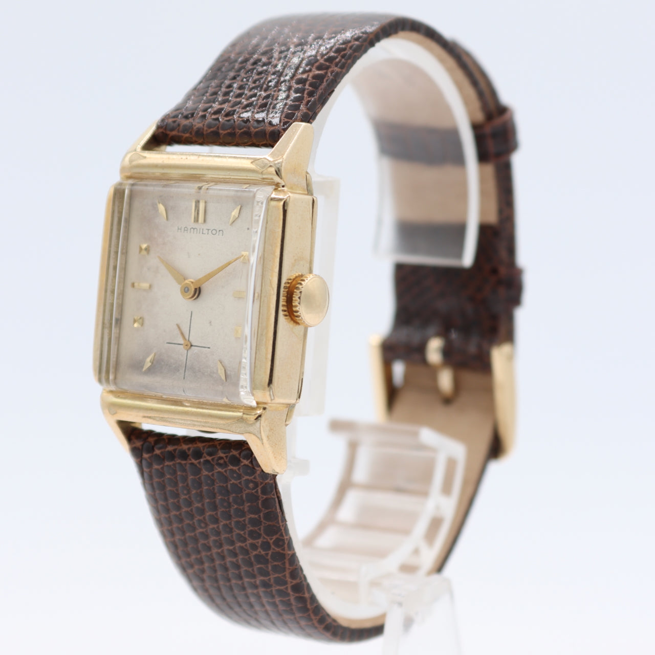 Vintage 1948 Elgin Rectangle Dress Men's Mechanical Wristwatch 623 USA 10k GF