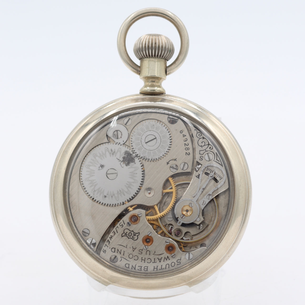 Antique 16s 1910 South Bend Salesman Multicolor Mechanical Pocket Watch 207