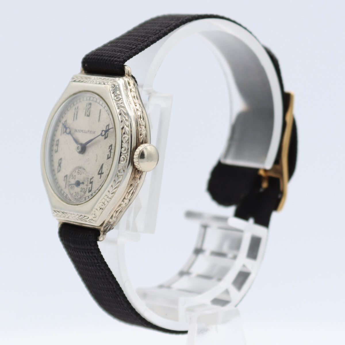 Vintage Hamilton Art Deco Ladies Mechanical Wristwatch 979 USA 14k White GF