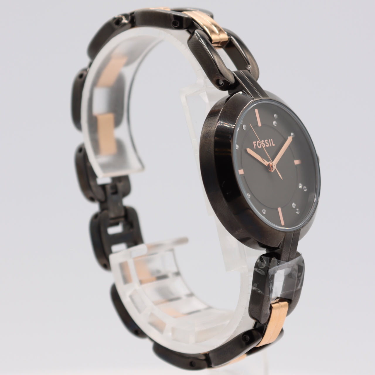 Fossil BQ3947 Kerrigan Ladies Quartz Wristwatch Gun Metal/Rose Gold With Box
