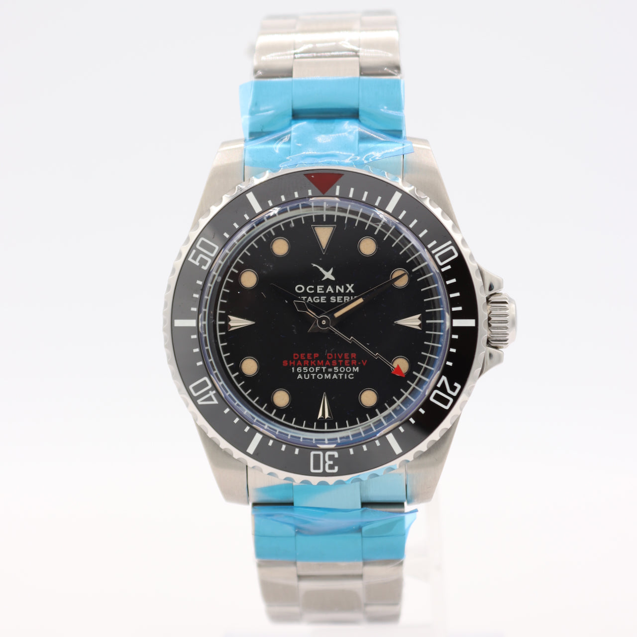 43mm OceanX VSMS-541-0113 Sharkmaster V Diver Men's Automatic Wristwatch Steel