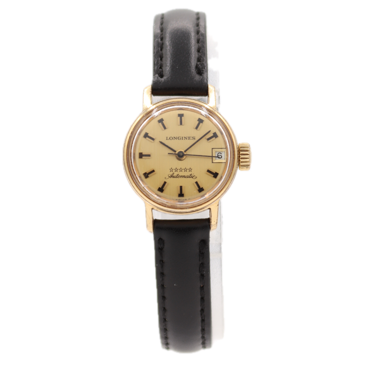 Vintage 20.5mm Longines 5 Star 17J Ladies Automatic Wristwatch L561.2 Gold Tone