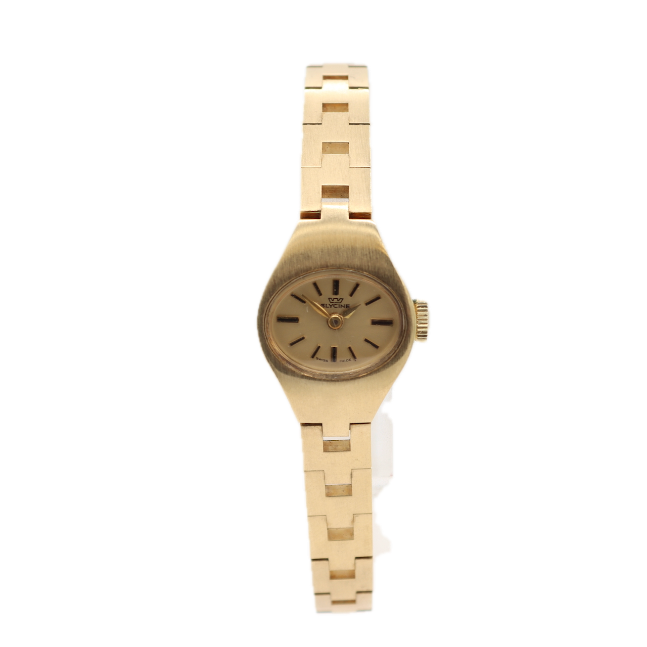 Vintage Glycine Ladies Mechanical Wristwatch 6921 Swiss Made Steel & Chrome