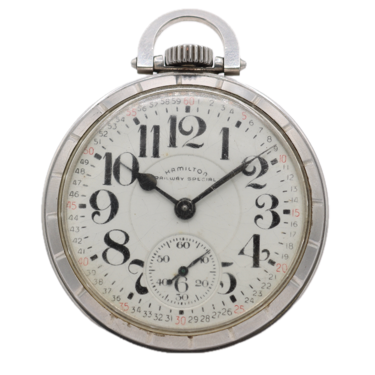 Vintage 16s 1966 Hamilton Railway Special Mechanical Railroad Pocket Watch Steel