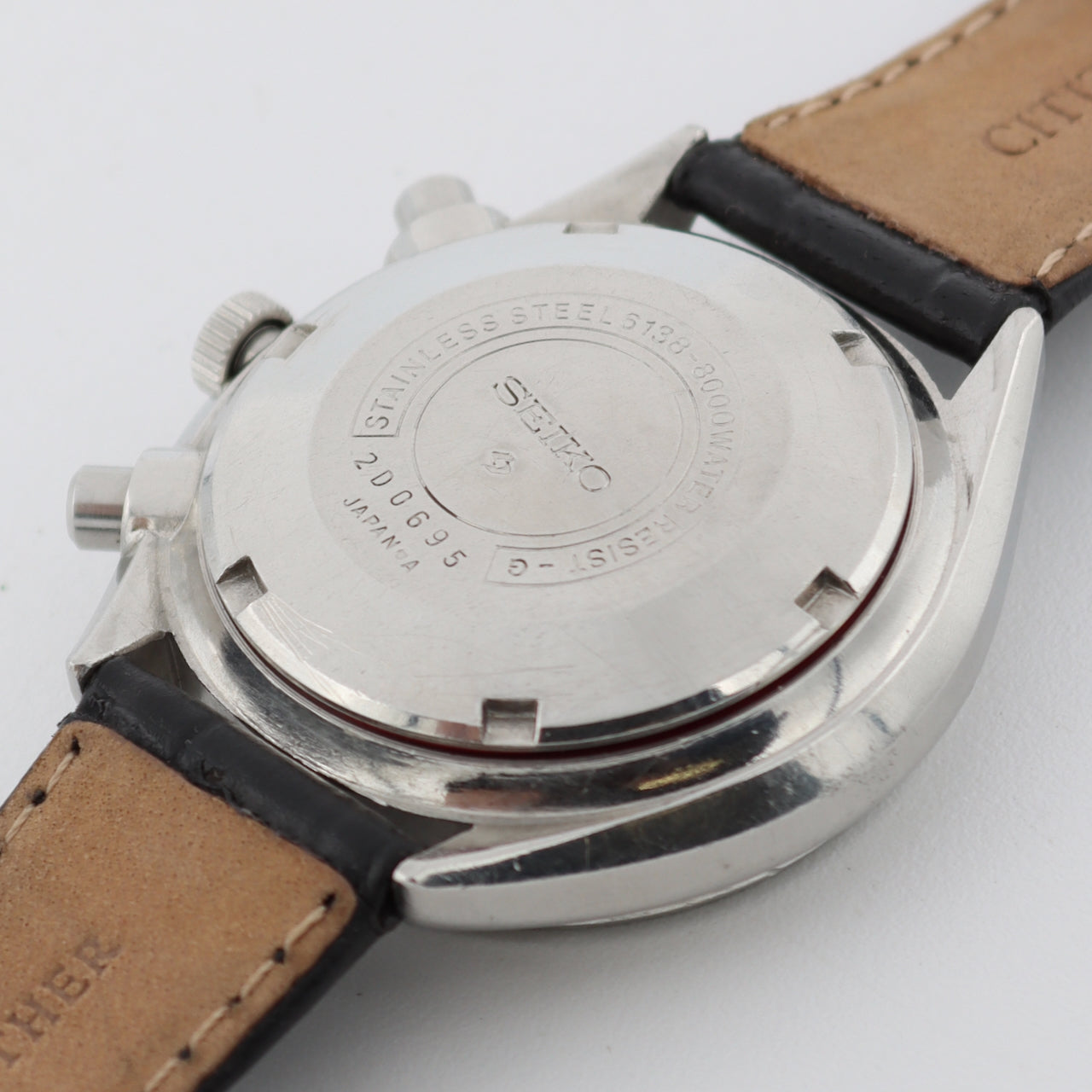 Vintage 40mm Seiko 6138-8000 Baby Panda Men's Chronograph Wristwatch 6138B Steel