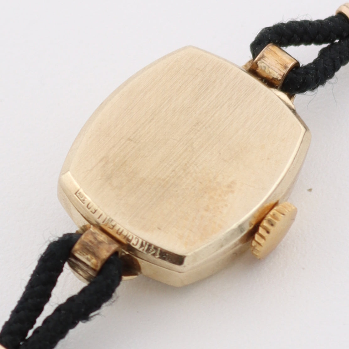 Vintage 15.5mm 1947 Omega Cocktail 17J Ladies Mechanical Wristwatch Swiss 14k GF