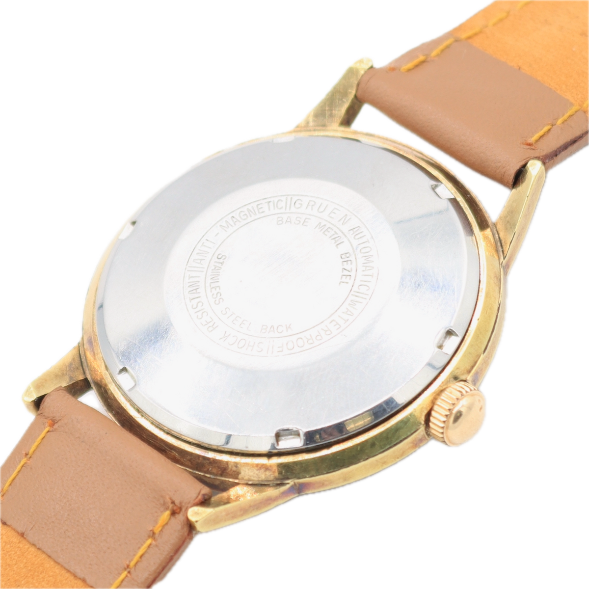 Vintage 35mm Gruen Precision 17 Jewel Men's Automatic Wristwatch N710 SS Runs