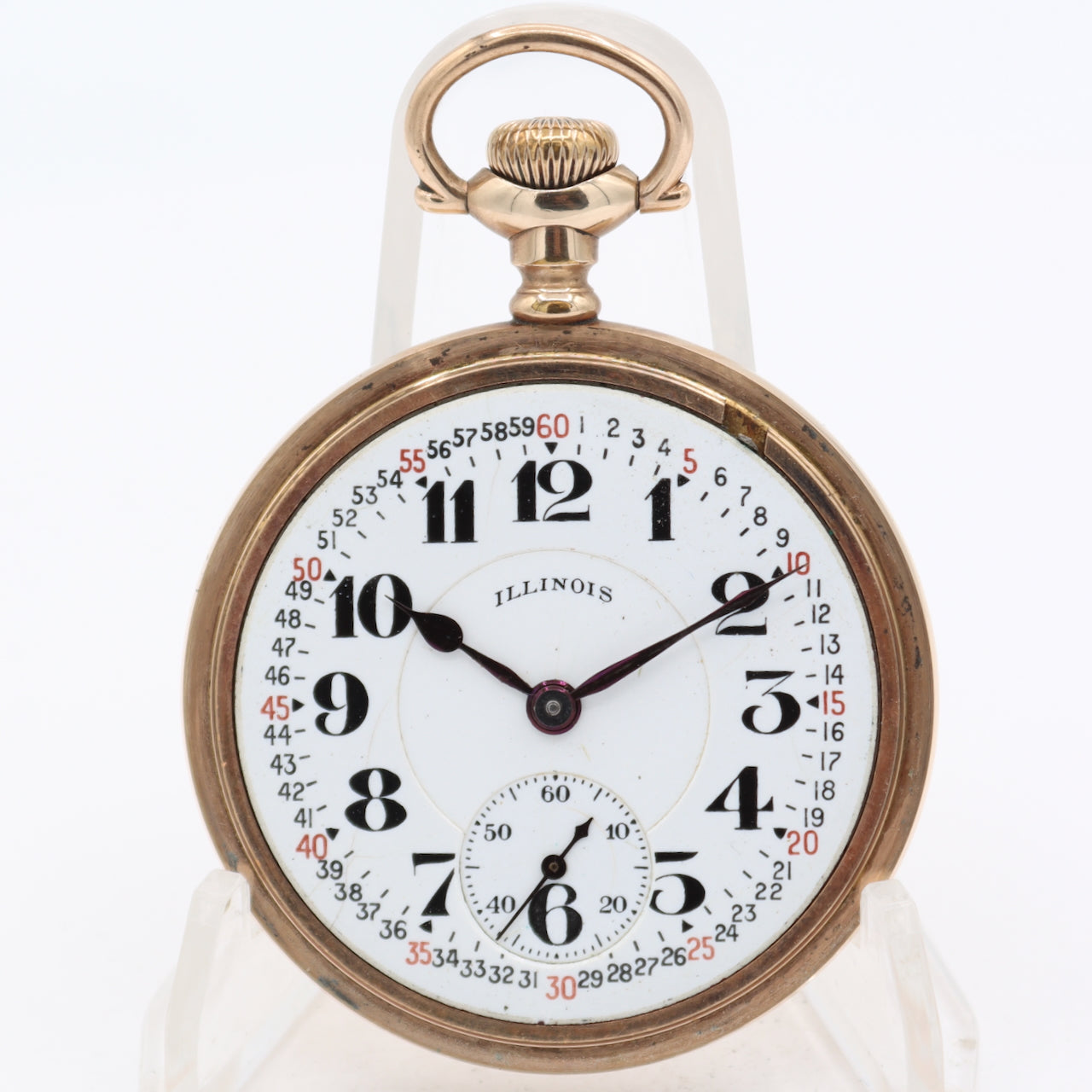 Antique 1922 Illinois 21j Railroad Pocket Watch Bunn Special 25 Year GF USA