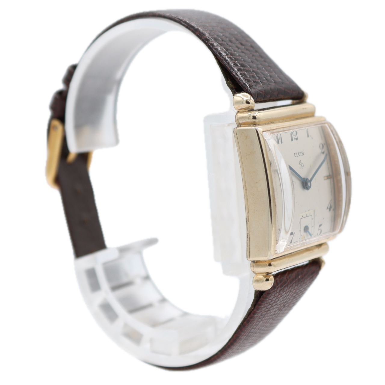 Vintage 1948 Elgin Rectangle Dress Men's Mechanical Wristwatch 623 USA 10k GF