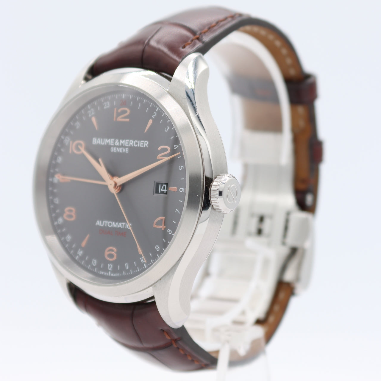 Baume & Mercier 6573 Clifton GMT Men's Wristwatch ETA 2893-2 Swiss Made
