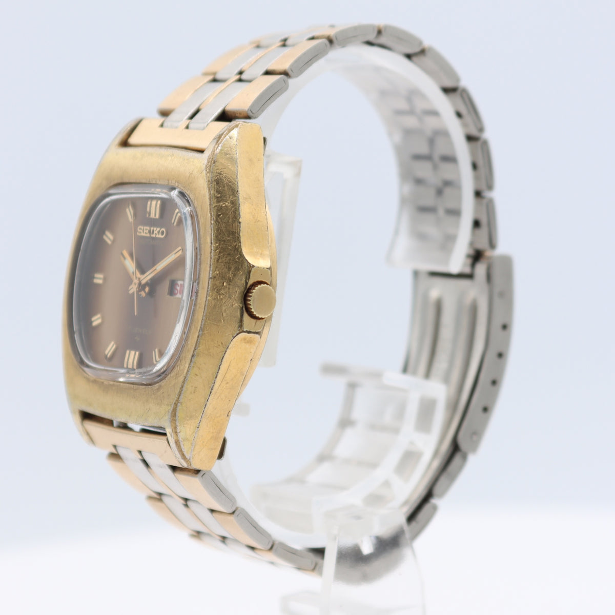 Vintage 38mm Seiko 7009-5019 Day Date Men's Automatic Wristwatch Two Tone