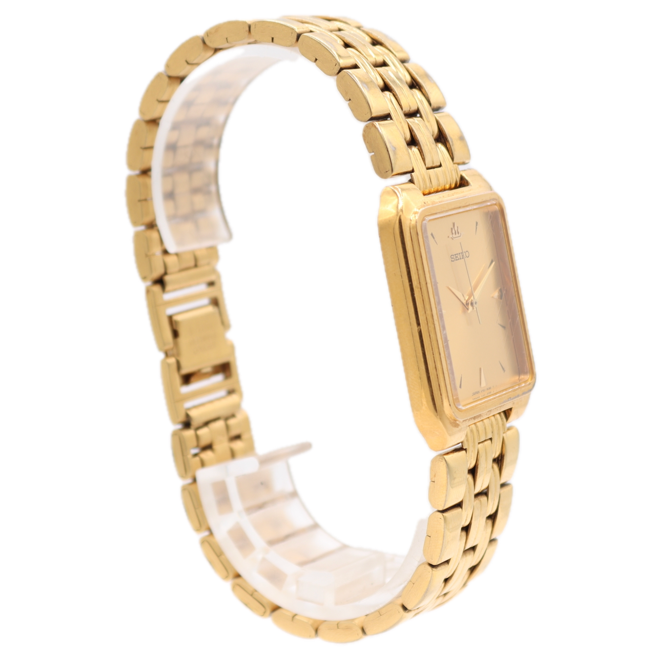 26mm Seiko V701-5J00 Galaxy Men's Quartz Wristwatch Japan Gold Tone Sunburst