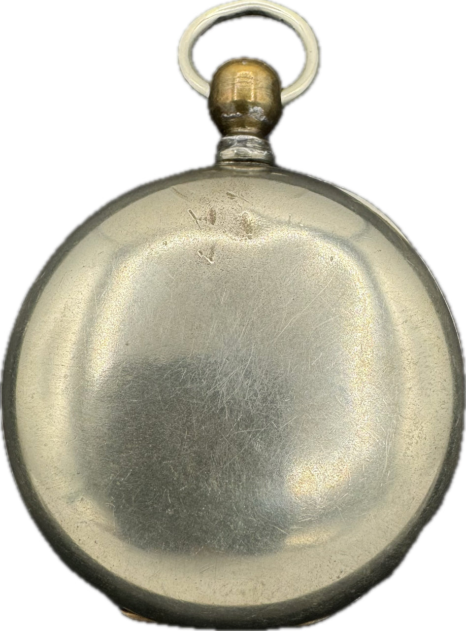 Antique 18 Size Hampden 11 Jewel Key Wind Pocket Watch Grade Hayward Silveroid
