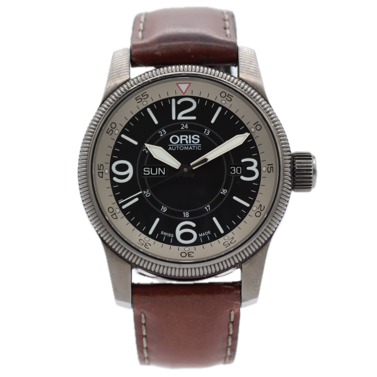 44mm Oris Big Crown Timer Men's Automatic Wristwatch 735 Swiss Steel With Kit
