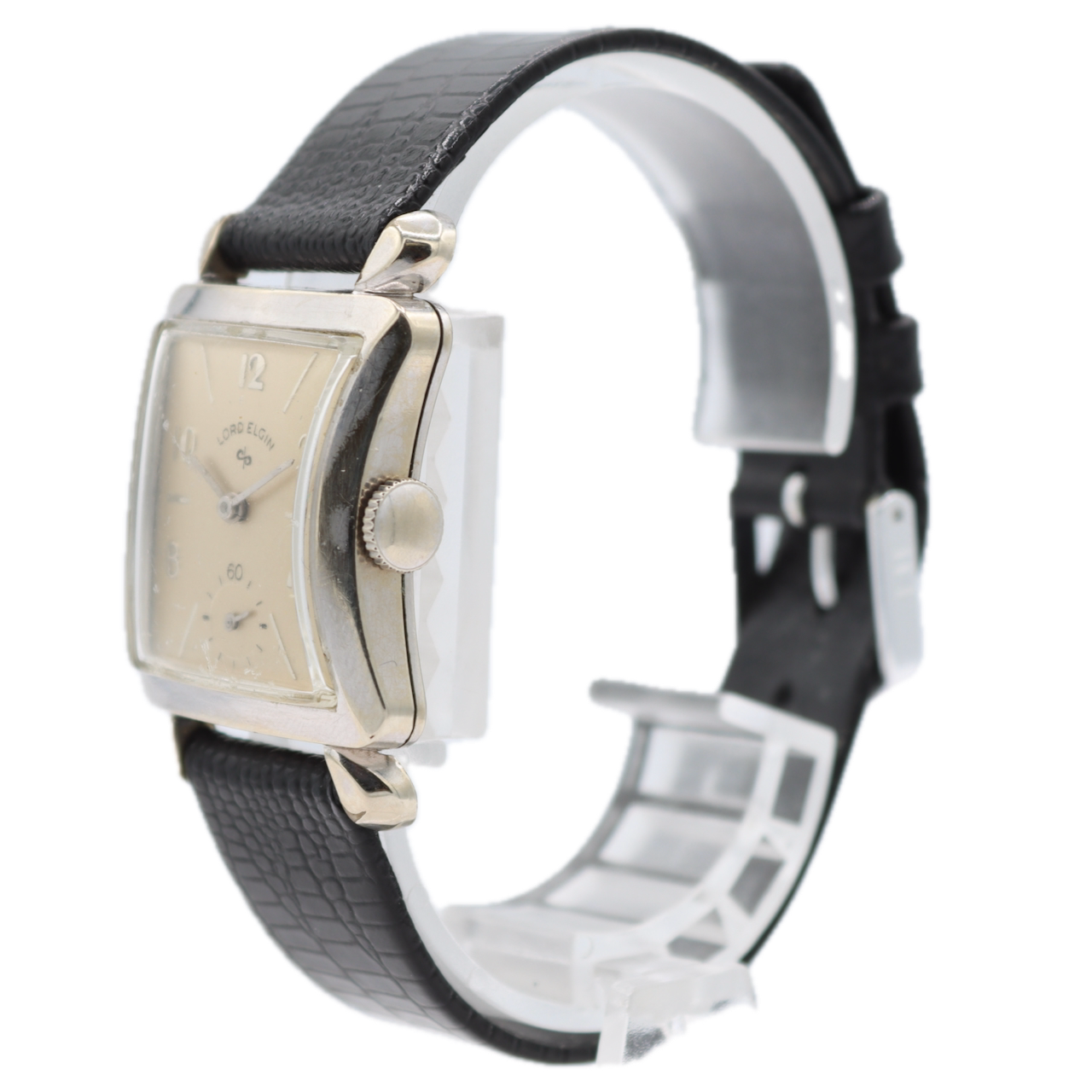 Vintage 25mm 1951 Lord Elgin 4621H Men's Mechanical Wristwatch 670 USA 14k WGF