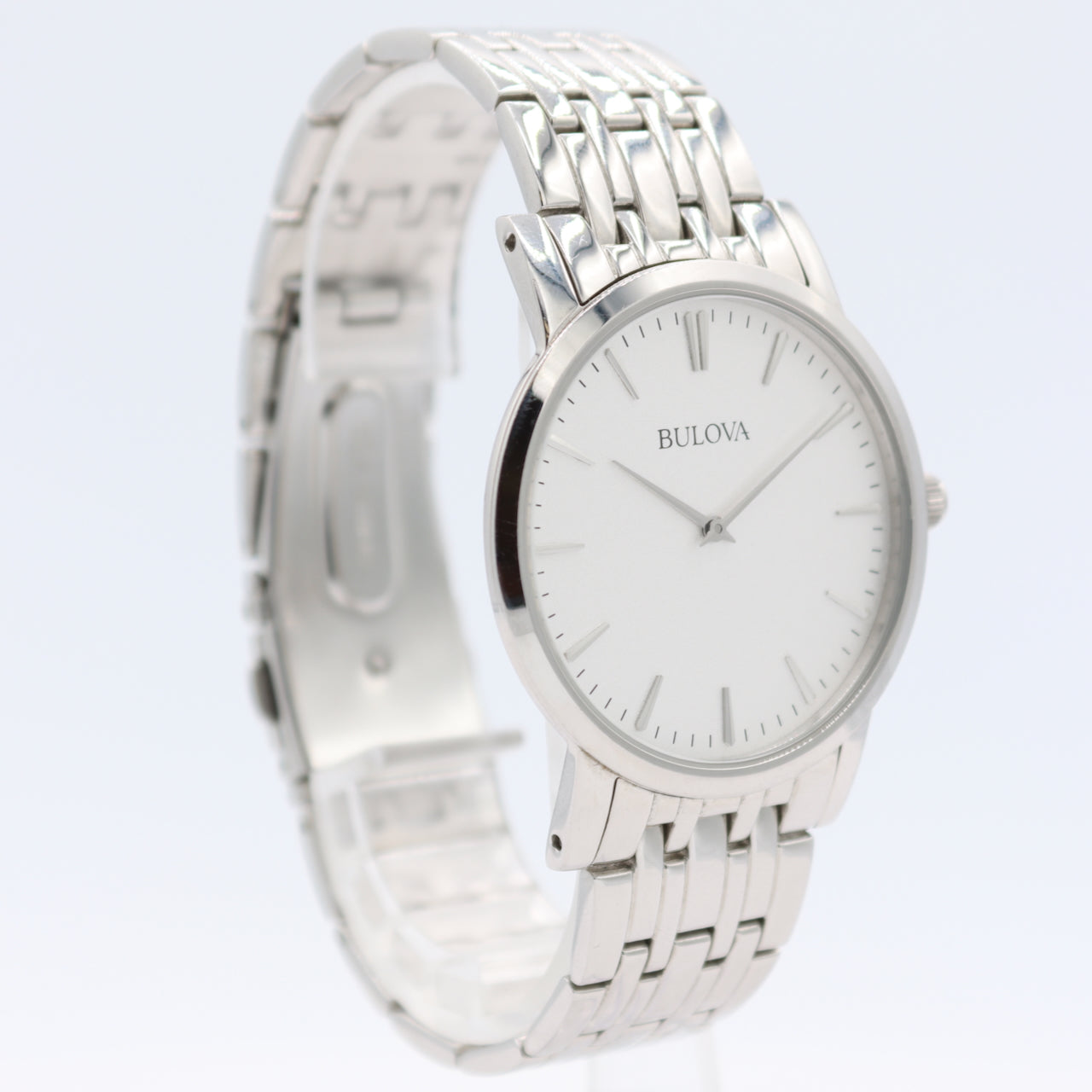 38mm 2019 Bulova 96A115 Silver Dial Men's Quartz Wristwatch 9T22 Japan Steel