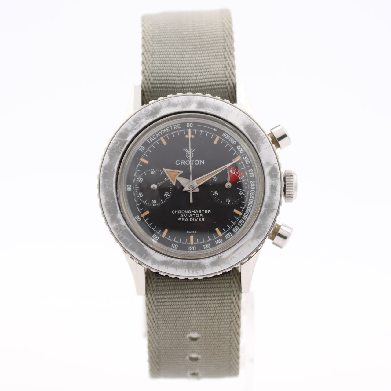 Vintage Croton Chronomaster Aviator Sea Diver 9829