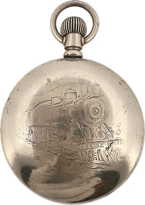Antique 18 Size Hampden John Hancock 21 Jewel Pocket Watch Rare Engine Turned