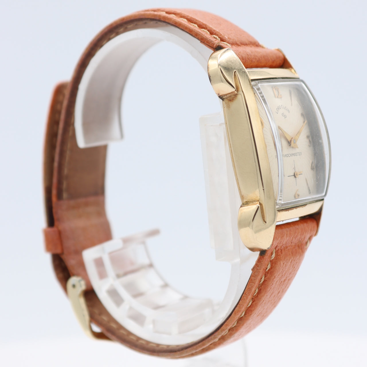 Vintage 25mm Lord Elgin 7675 Fairway Men's Mechanical Wristwatch 718 USA 14k GF