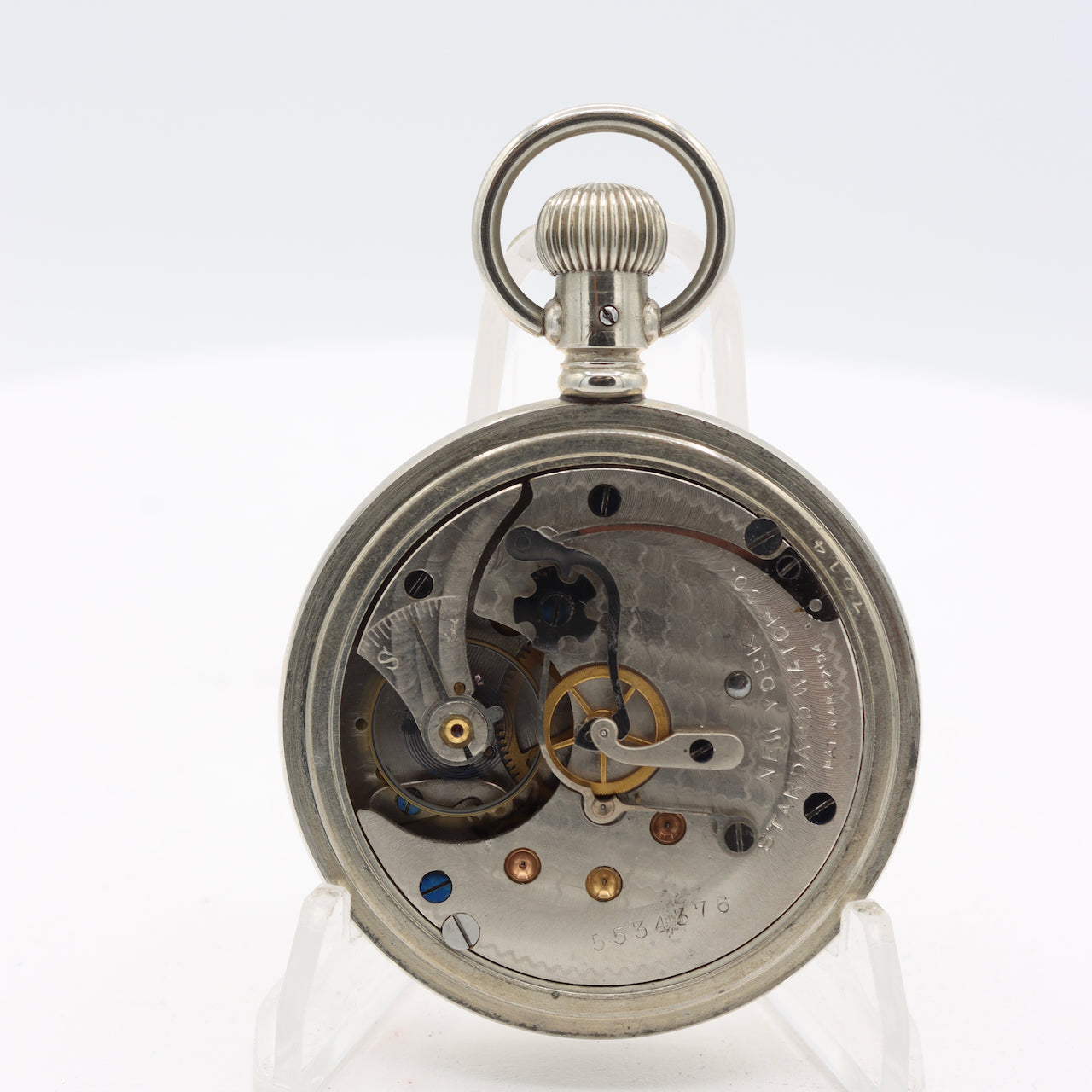 Antique 18s New York Standard watch Co Chronograph Pocket Watch 164 Silverode