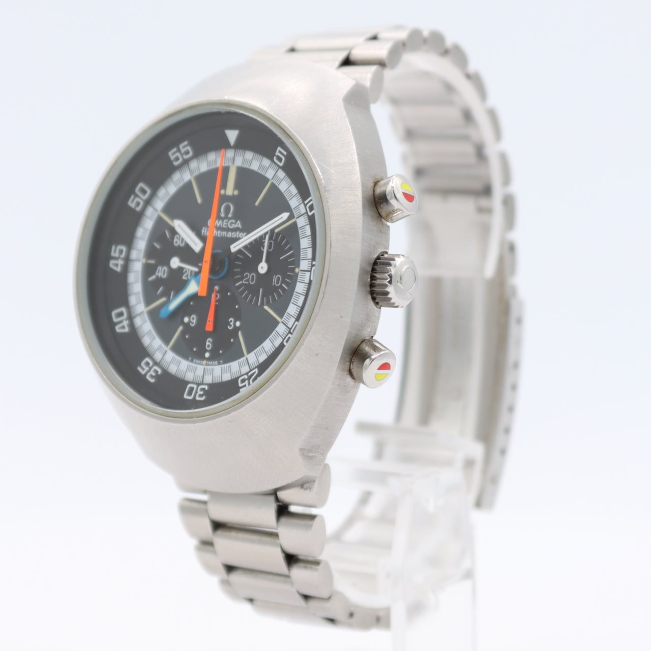 Vintage 1972 Omega 145.036 Flightmaster Men's Chronograph Wristwatch W/Box&Docs