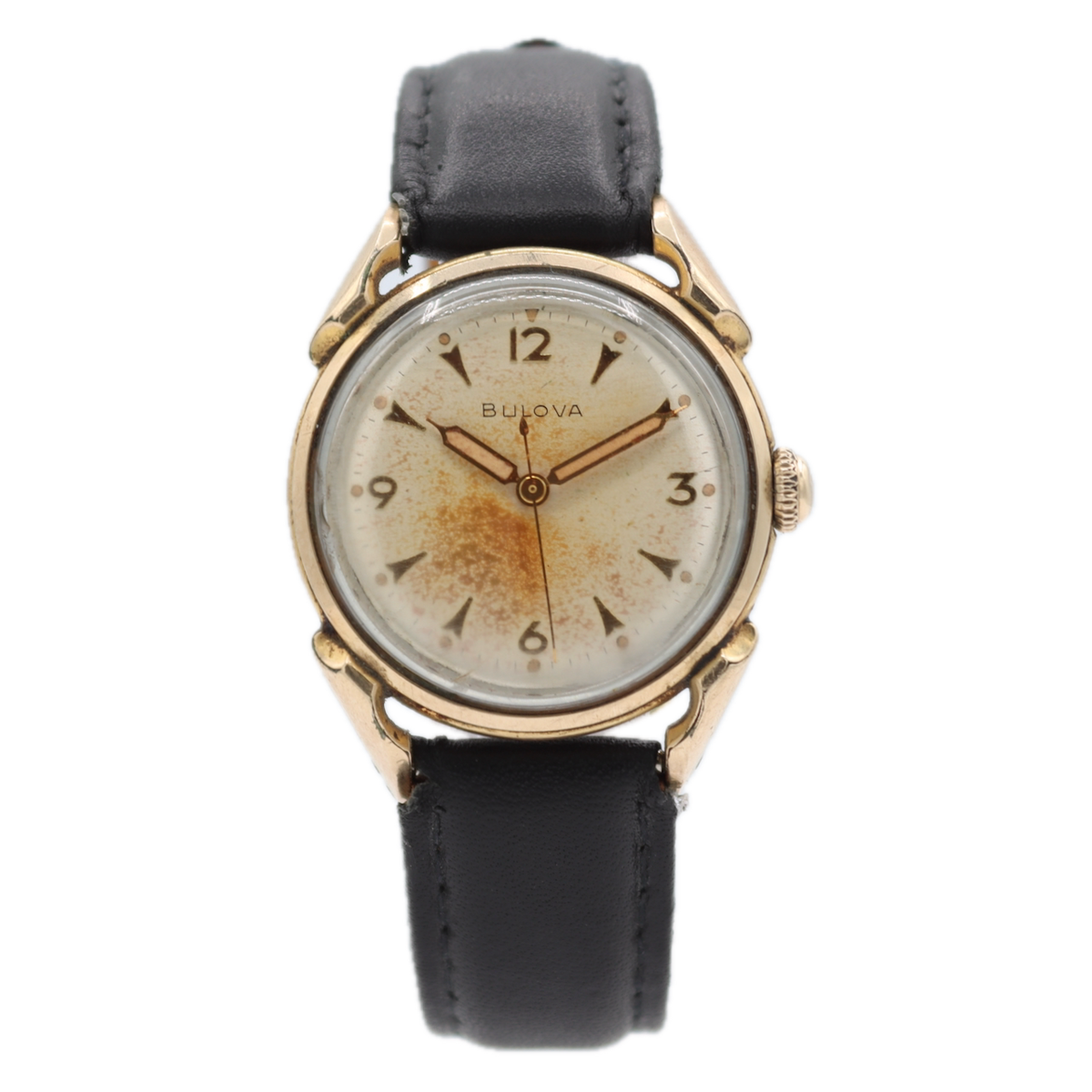 Vintage 32mm 1956 Bulova Arrow Indices Men's Mechanical Wristwatch 10k RGP