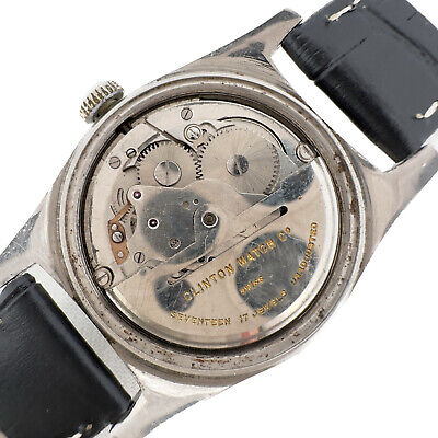 Vintage Clinton 17 Jewel Men's Automatic Wristwatch AS 1382 Steel w PowerReserve