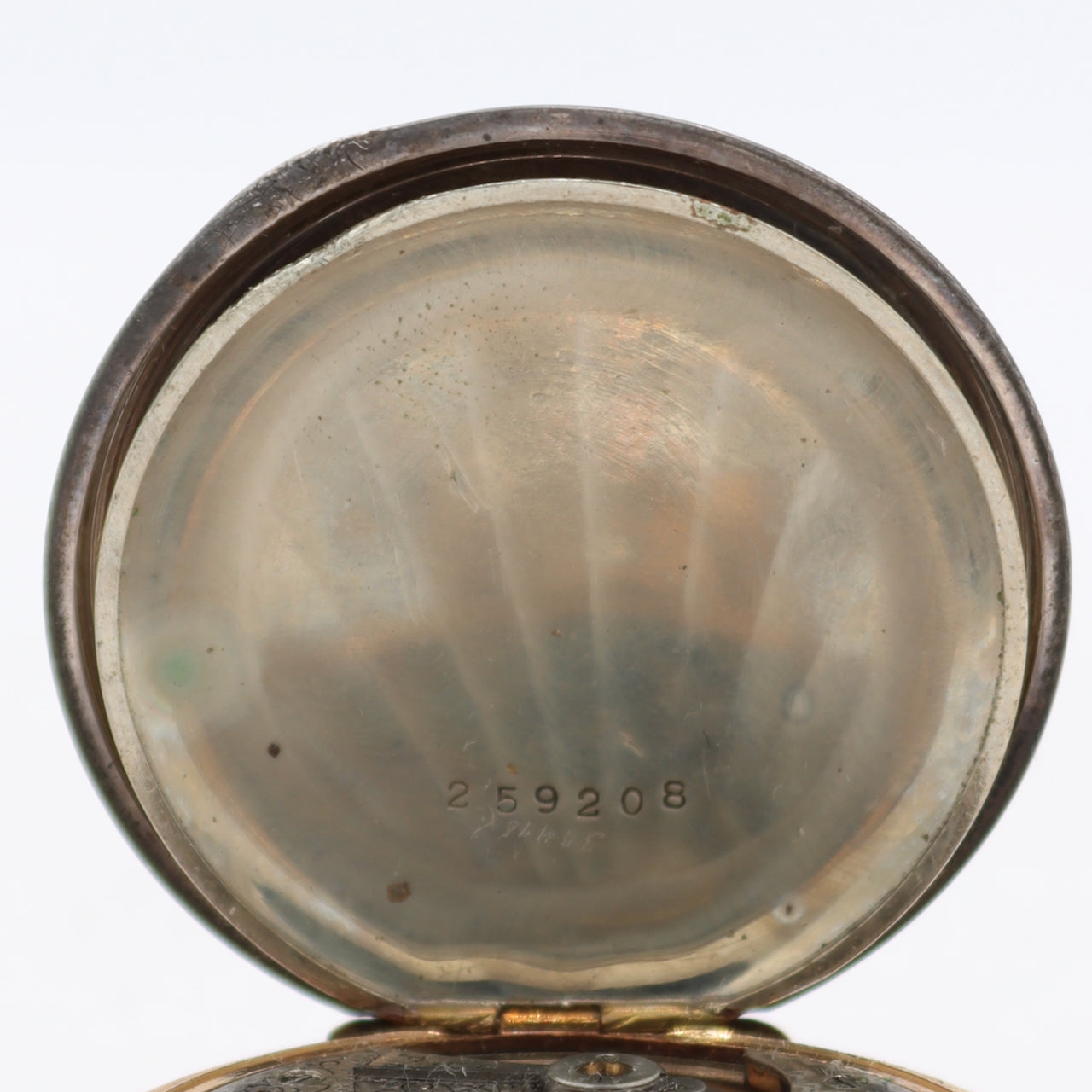 Antique 1900 Elgin Gilt Mechanical Hunter Pocket Watch 224 Sterling Silver