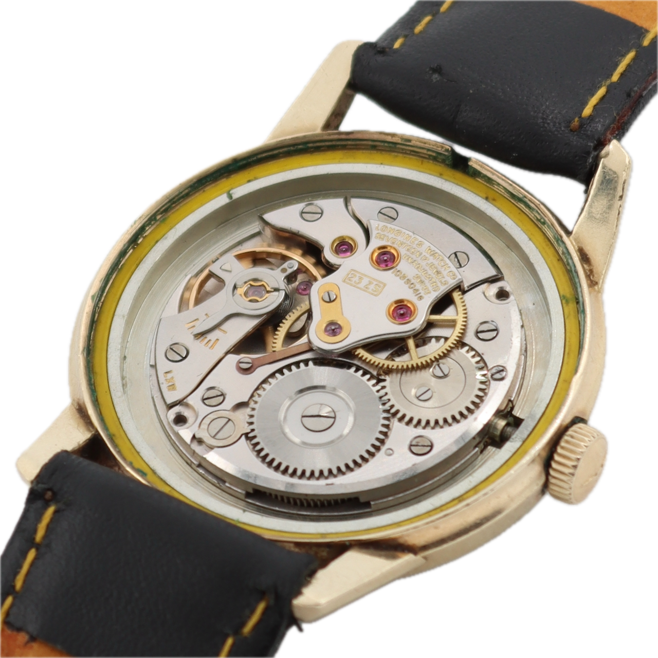 Vintage 1958 Longines Crosshair Dial Men's Mechanical Wristwatch Swiss 10k GF