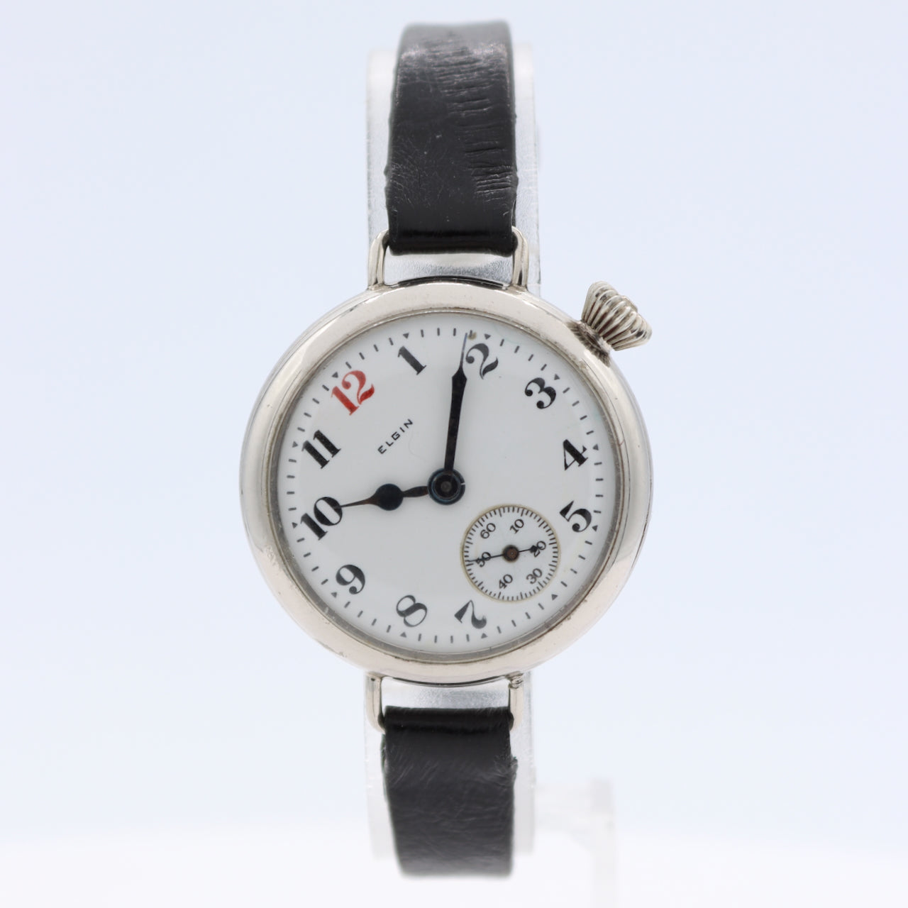 Antique 1918 Elgin WW1 Military Offset Crown Men's Mechanical Wristwatch 417