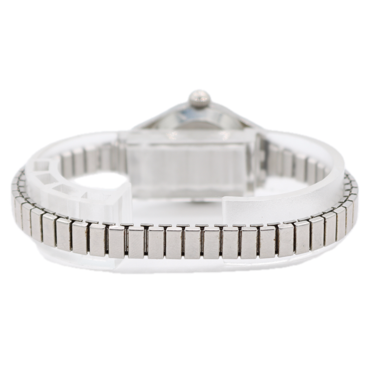 Vintage 23mm Wyler Sunburst Red Pointer Ladies Mechanical Wristwatch Swiss Steel