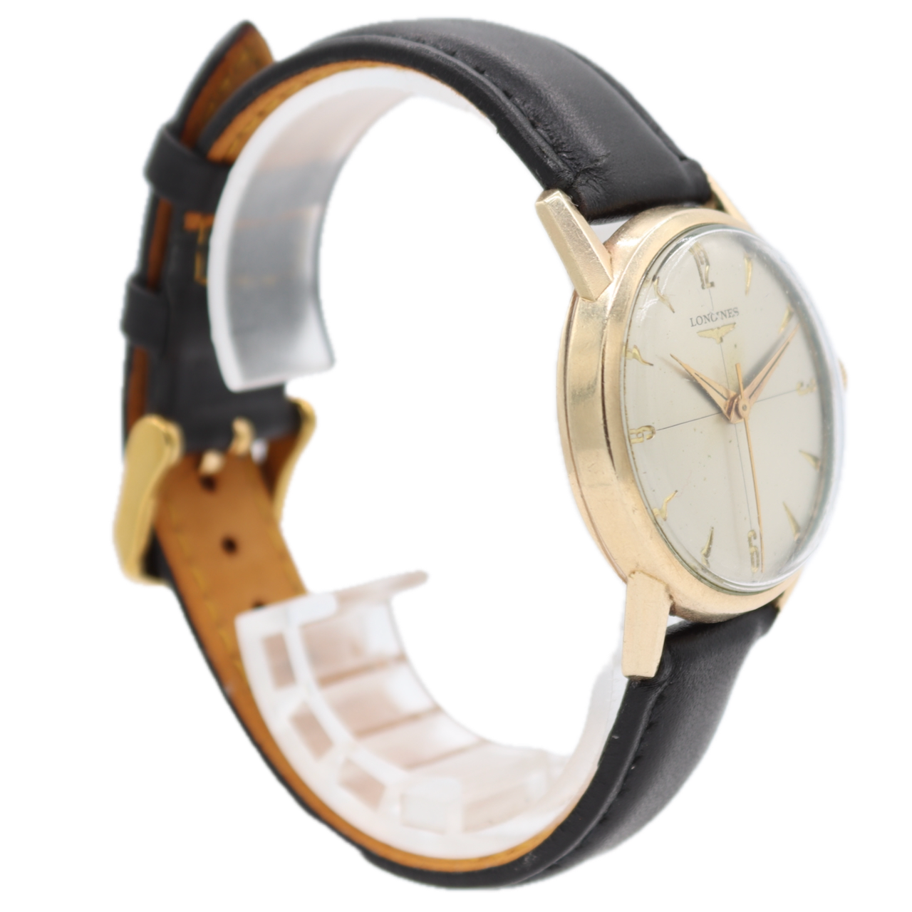 Vintage 1958 Longines Crosshair Dial Men's Mechanical Wristwatch Swiss 10k GF