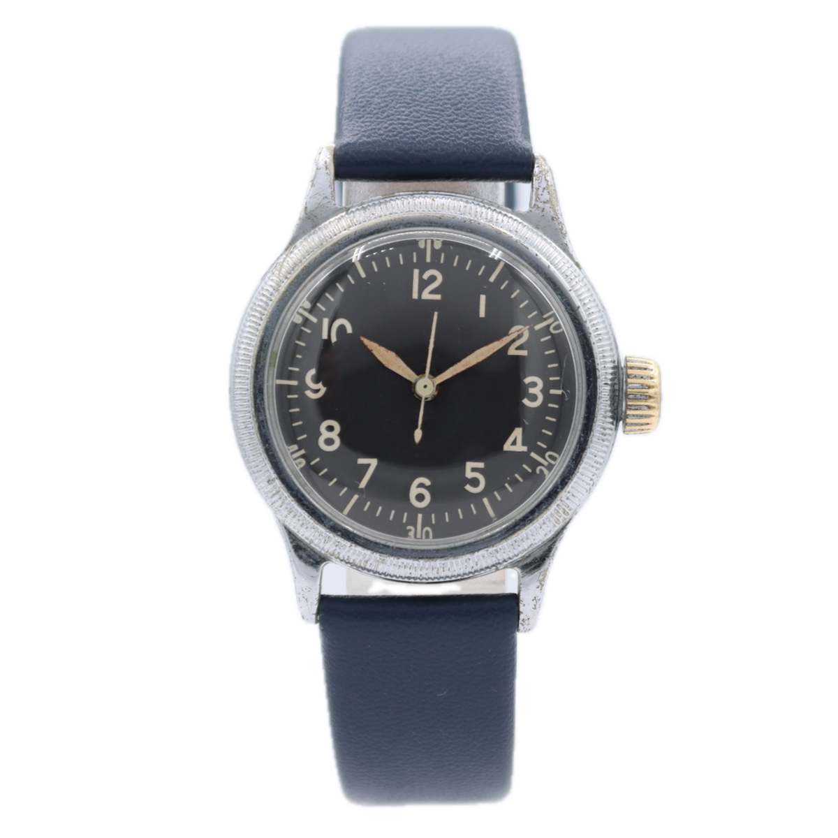 Vintage 32mm Bulova A-11 US Military Men's Mechanical Wristwatch 10AKCSH Chrome