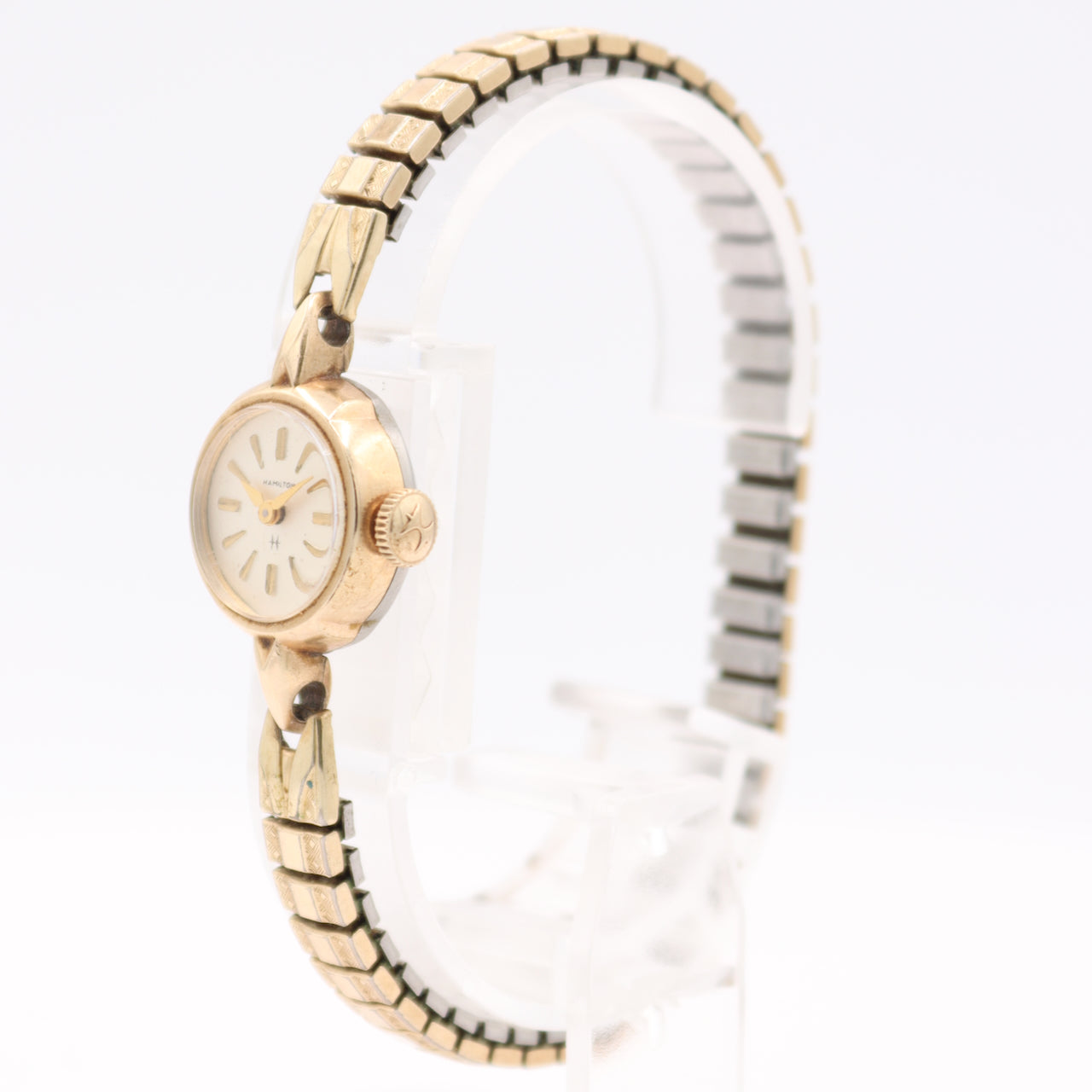 Vintage 16.5mm Hamilton Cocktail 17J Ladies Mechanical Wristwatch USA 10k RGP